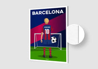 Affiche Football Barcelone Personnalisée