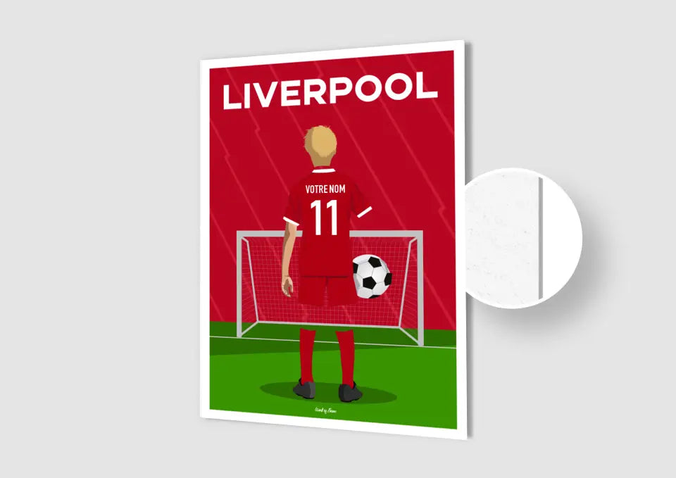 Affiche Football Liverpool Personnalisée