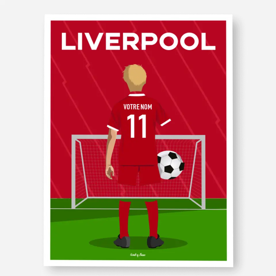 Affiche Football Liverpool Personnalisée