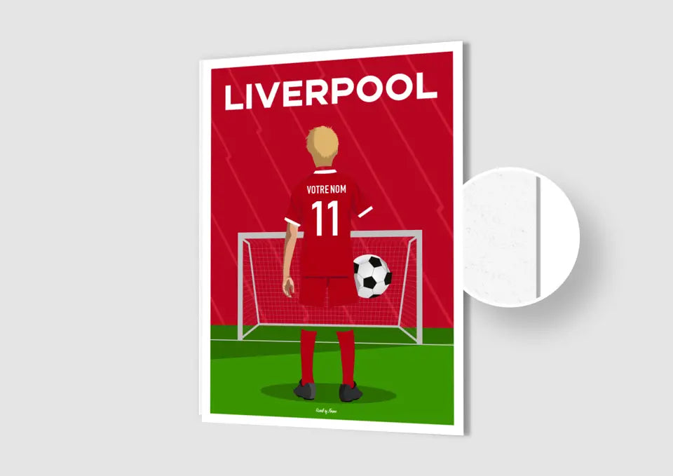 Affiche Football Liverpool Personnalisée