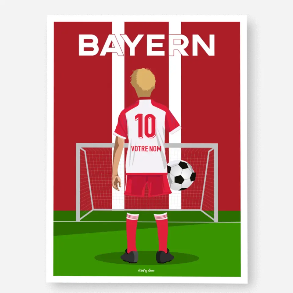 Affiche Football Bayern Personnalisée