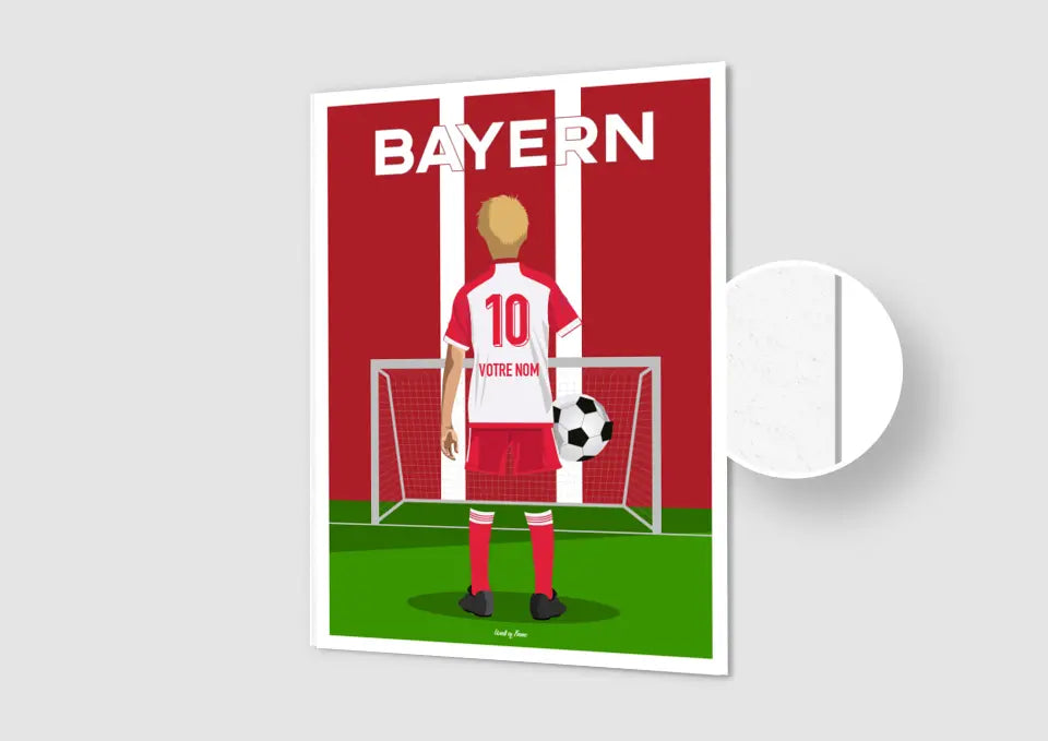 Affiche Football Bayern Personnalisée