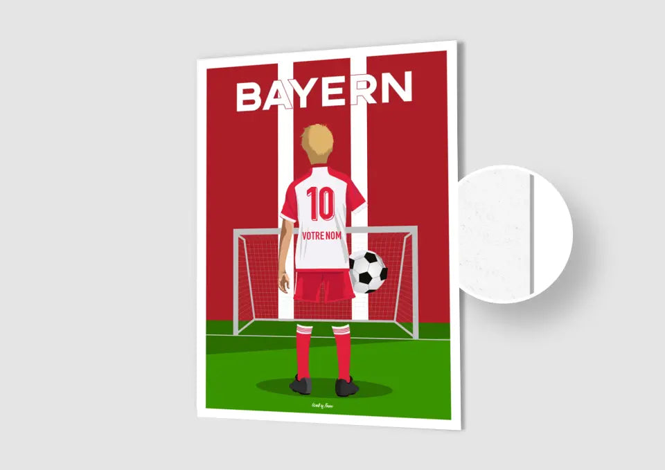 Affiche Football Bayern Personnalisée