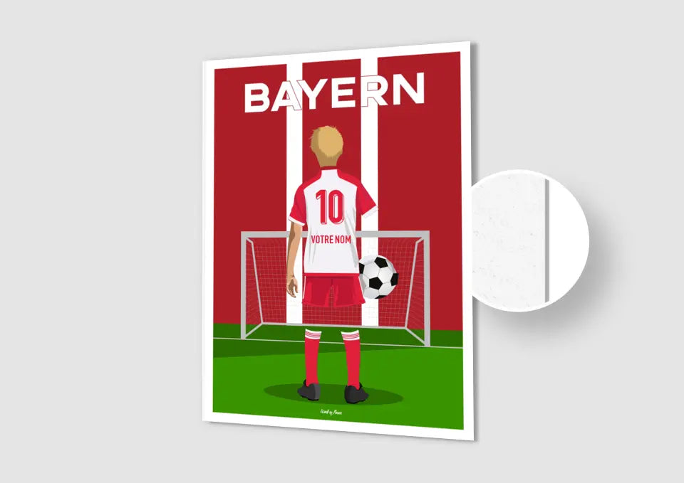 Affiche Football Bayern Personnalisée