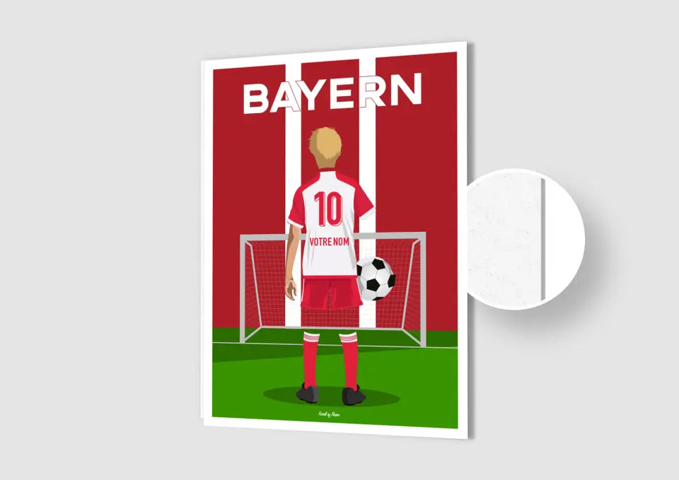 Affiche Football Bayern Personnalisée