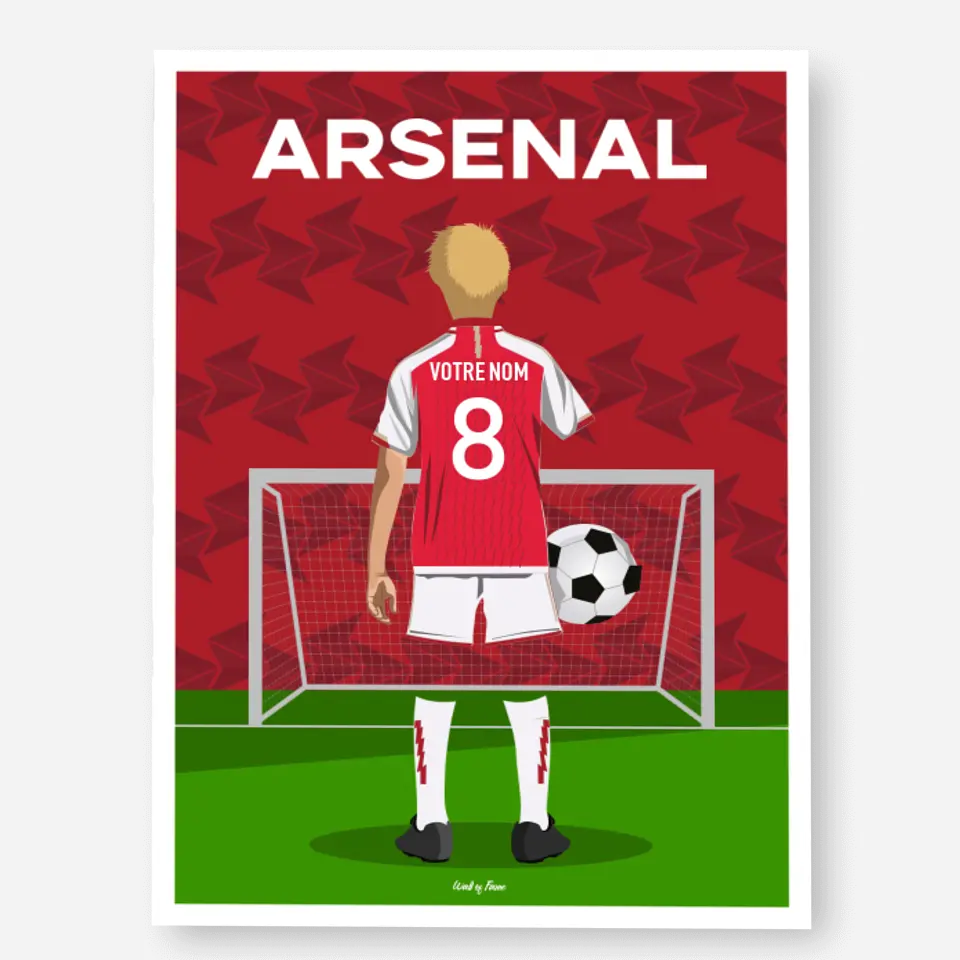 Affiche Football Arsenal Personnalisée