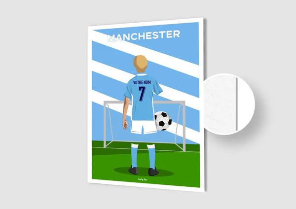 Affiche Football Manchester City Personnalisée