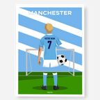 Affiche Football Manchester City Personnalisée