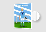 Affiche Football Manchester City Personnalisée