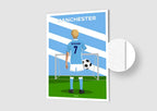 Affiche Football Manchester City Personnalisée