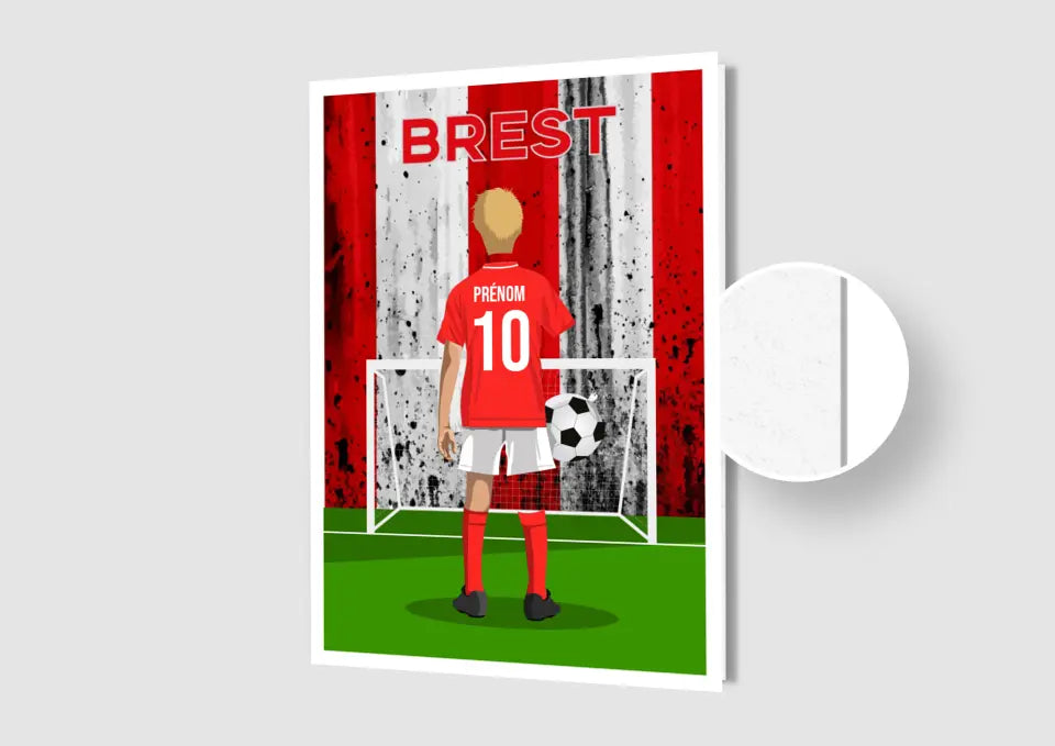 Affiche Football Enfant Personnalisée - Brest