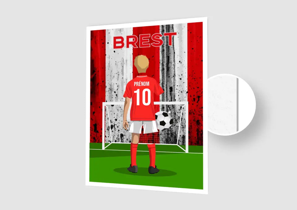 Affiche Football Enfant Personnalisée - Brest