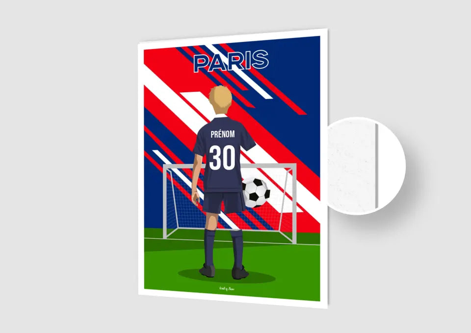 Affiche Football Enfant Personnalisée - Paris