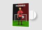Affiche Football Enfant Personnalisée - Rennes