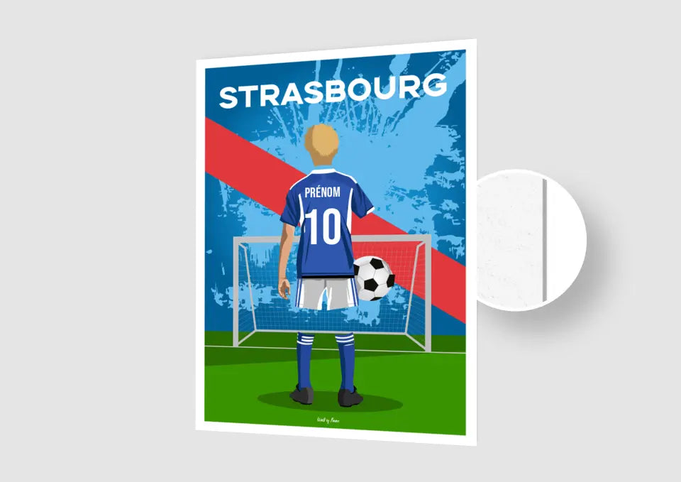 Affiche Football Enfant Personnalisée - Strasbourg