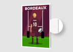 Affiche Rugby Enfant Personnalisée - Bordeaux