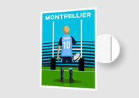 Affiche Rugby Enfant Personnalisée - Montpellier