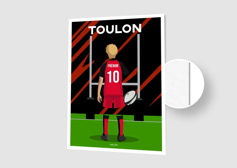 Affiche Rugby Enfant Personnalisée - Toulon