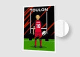 Affiche Rugby Enfant Personnalisée - Toulon