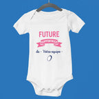 Future supportrice Rugby - Body bébé Personnalisable