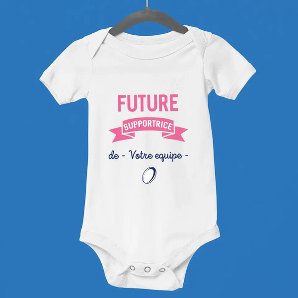 Future supportrice Rugby - Body bébé Personnalisable