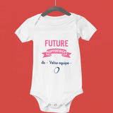 Future supportrice Rugby - Body bébé Personnalisable