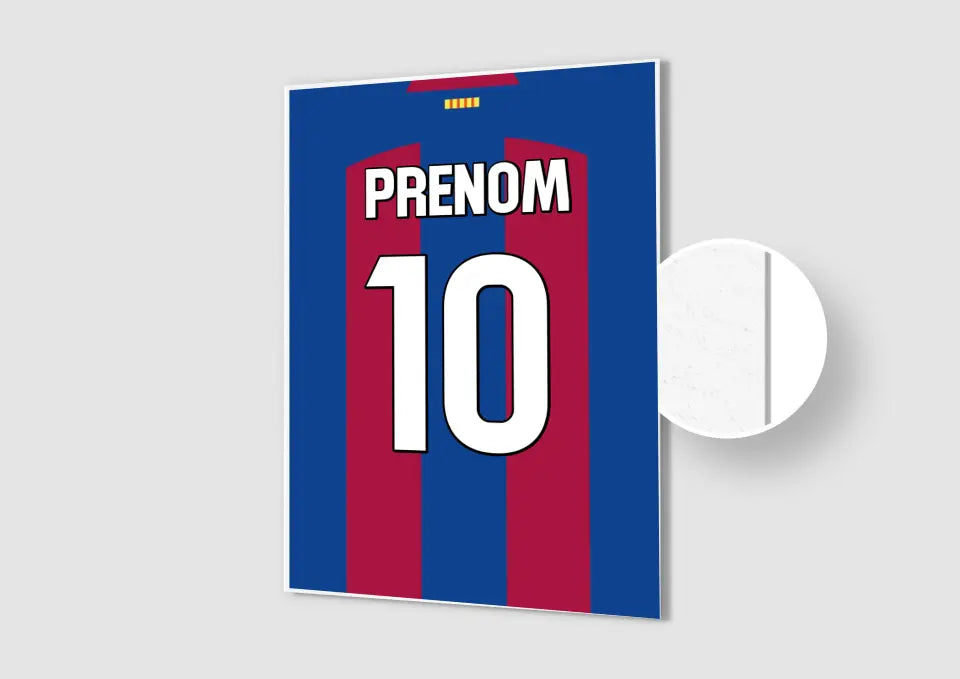 Affiche Football Personnalisée - Maillot Barcelone