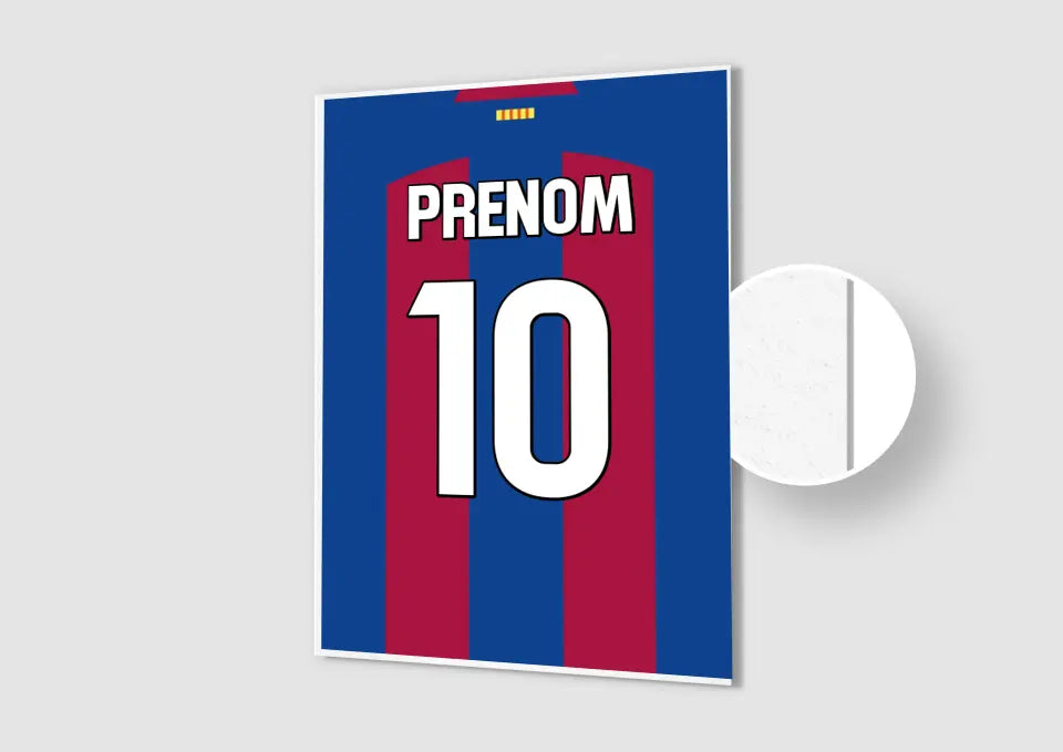 Affiche Football Personnalisée - Maillot Barcelone