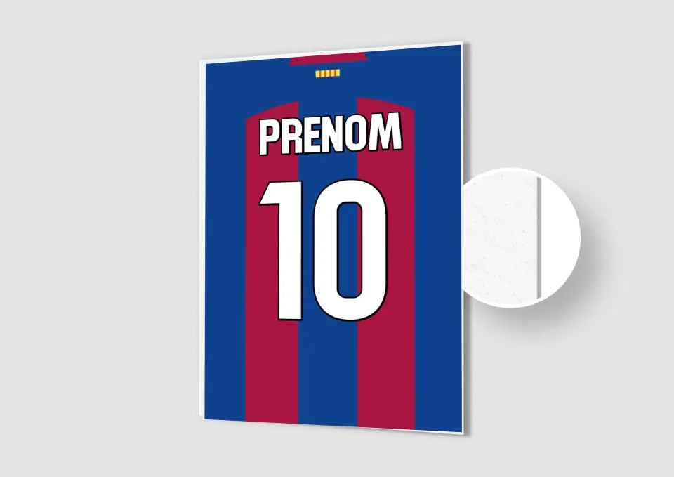 Affiche Football Personnalisée - Maillot Barcelone