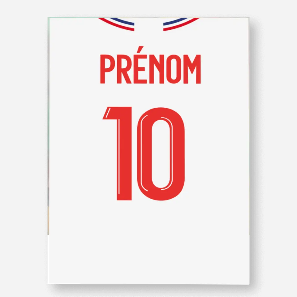 Affiche Football Personnalisée - Maillot Lyon