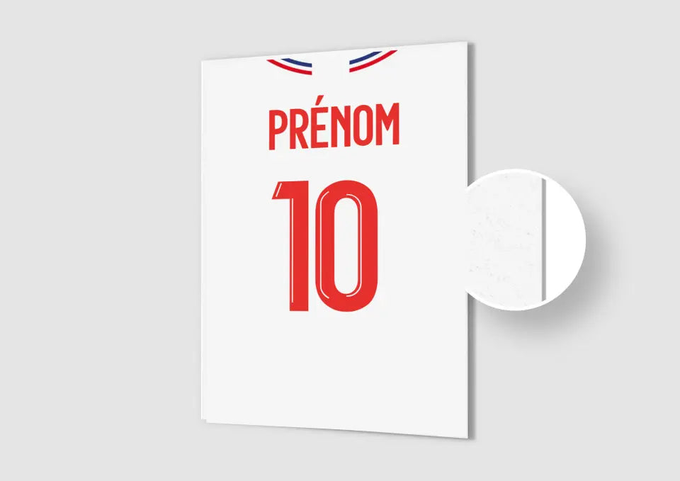 Affiche Football Personnalisée - Maillot Lyon