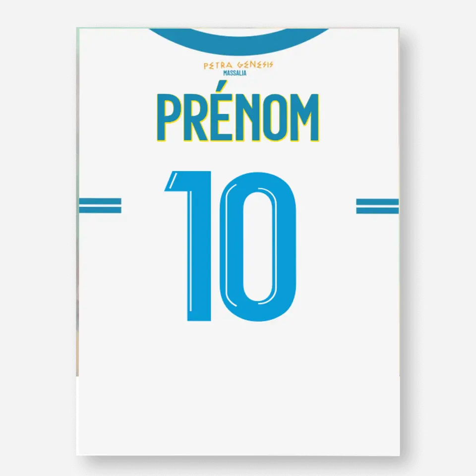 Affiche Football Personnalisée - Maillot Marseille