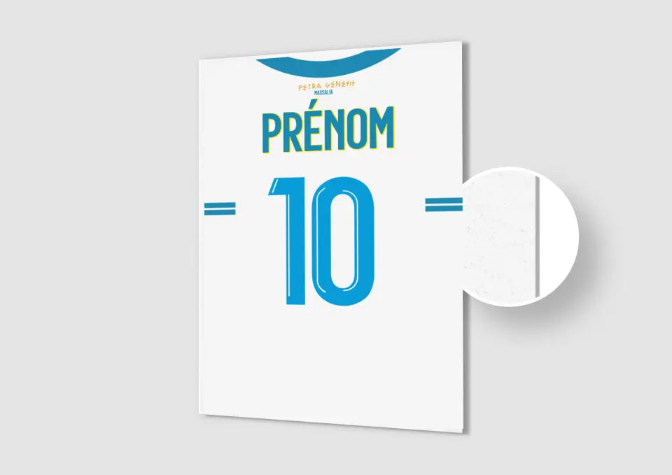 Affiche Football Personnalisée - Maillot Marseille