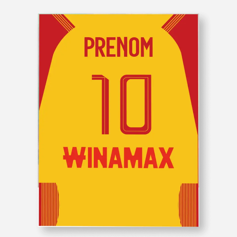 Affiche Football Personnalisée - Maillot Lens