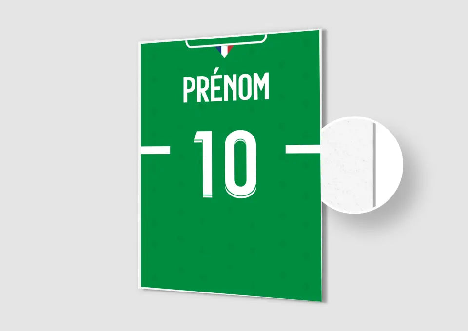 Affiche Football Personnalisée - Maillot Saint-Etienne