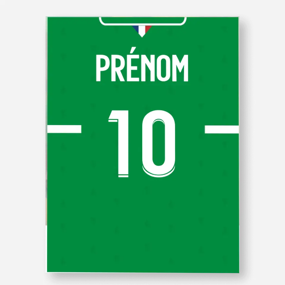 Affiche Football Personnalisée - Maillot Saint-Etienne