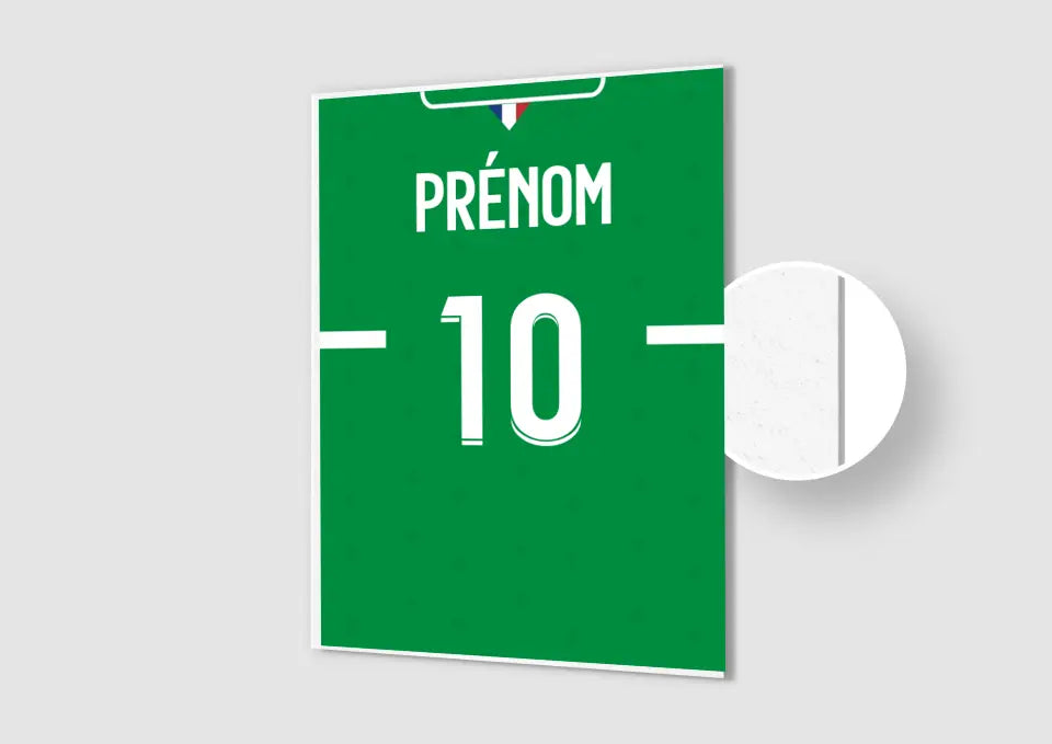 Affiche Football Personnalisée - Maillot Saint-Etienne