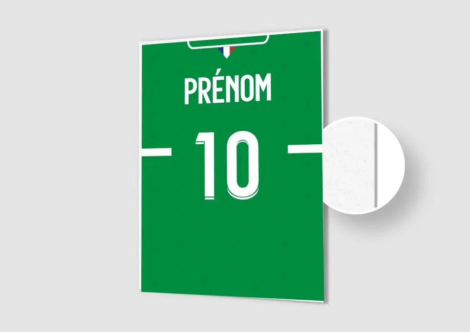 Affiche Football Personnalisée - Maillot Saint-Etienne