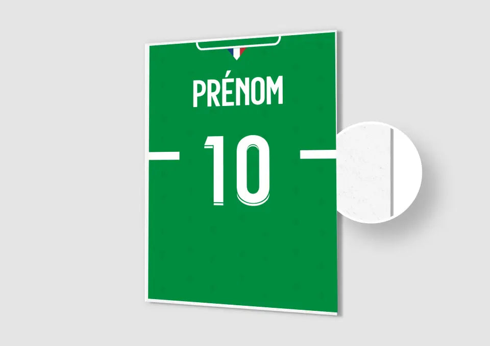 Affiche Football Personnalisée - Maillot Saint-Etienne