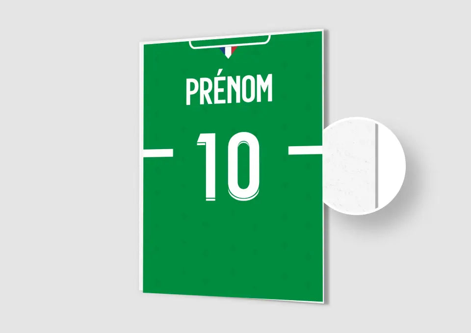 Affiche Football Personnalisée - Maillot Saint-Etienne