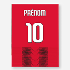 Affiche Football Personnalisée - Maillot Milan AC