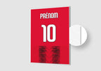 Affiche Football Personnalisée - Maillot Milan AC