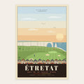 Affiche vintage Golf d'Étretat – Falaises de Normandie