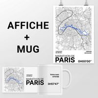 Lot  Marathon de Paris - Affiche + Mug