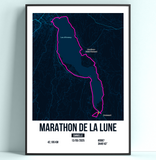 Poster Marathon de la Lune Personnalisé - Annecy
