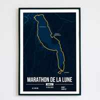 Poster Marathon de la Lune Personnalisé - Annecy