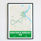 Poster Marathon de Bordeaux Personnalisé