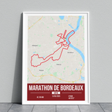 Poster Marathon de Bordeaux Personnalisé