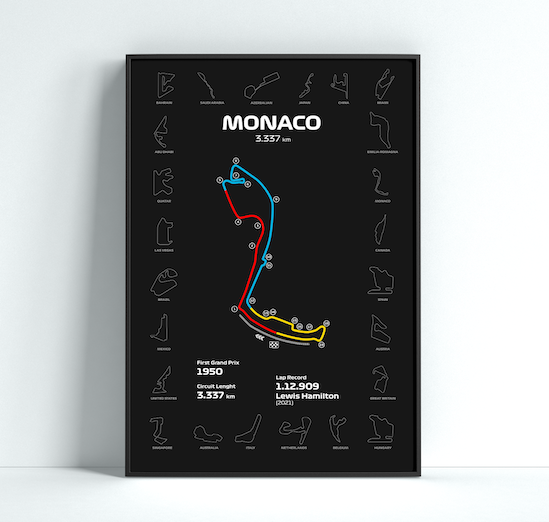 Affiche Circuit de Monaco