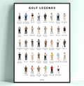 🏌️ Golf Legends Poster – The Greatest Golfers of All Time